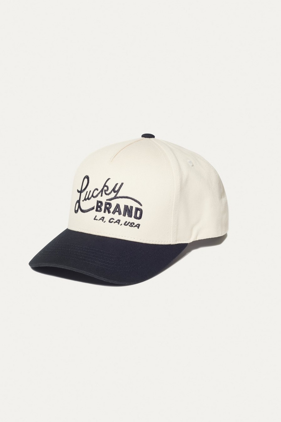 lucky vintage two tone embroidered baseball cap